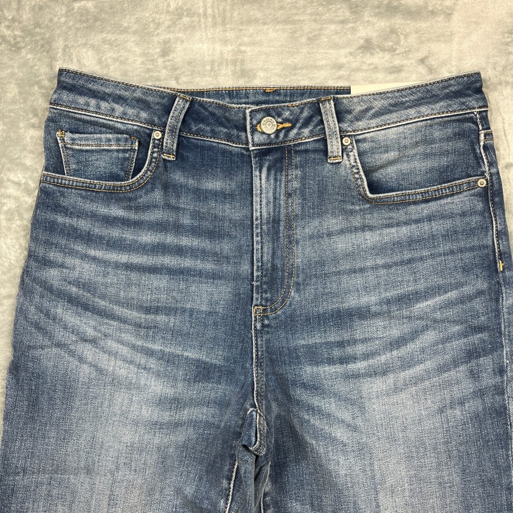 Chico's High Rise Straight Leg Crop Jeans Women Blue Stretch Denim 10R NWT - Picture 3 of 13